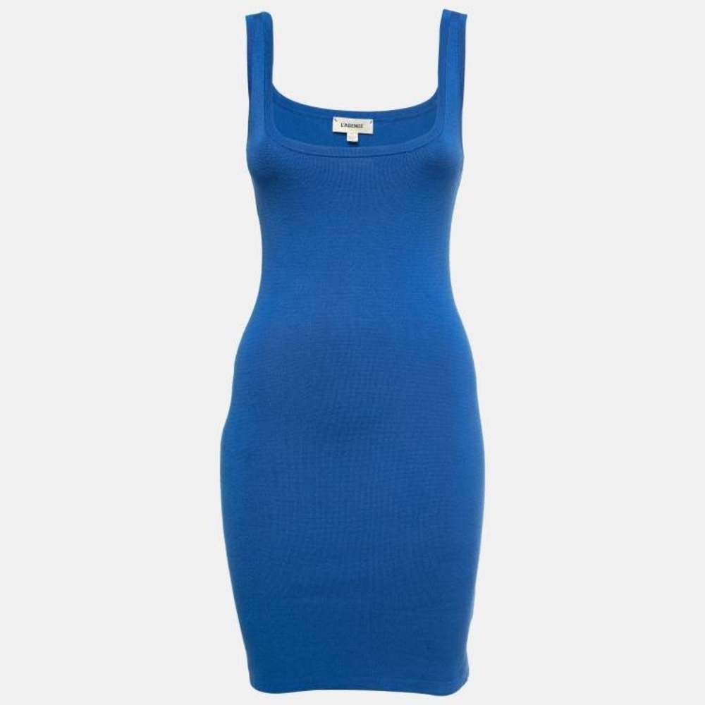 L'AGENCE Blue Knit Mini Dress
